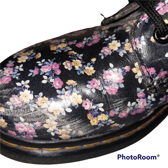 Dr. Martens leather calico floral print Pascals 1460 - Picture 11 of 16